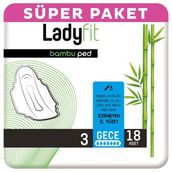 Ladyfit 18x6 108 Adet Bambu Gece Ped
