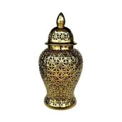 La'Medore Delikli Desen Gold 24x24x46 cm Küçük Küp