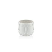 La'Medore Havelka Büyük Boy 11.5x11 cm Suratlı Parlak Beyaz Dekoratif