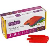 Lamiess Lms 211 25'li Şeffaf Kırmızı Yatay Dikey Çift Hazneli Kart Kabı