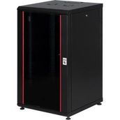 Lande 22U 600x600 Siyah Tekerlekli Rack Kabin