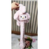 Lav Mer Kids Kuromi Desenli Peluş Kulak Isıtıcı – Sevimli ve Sıcacık Kız Çocuk Kulaklığı - Pembe