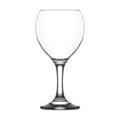 LAV Misket Cam Kırmızı Şarap Kadehi 6'lı 260 ml Ayaklı (Meşrubat Bardağı)