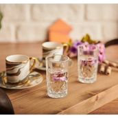 Lav Odin 6 Parçalı Kahve Yanı Bardağı Seti 104 ml Şeffaf Cam ile Şık Sunum