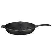 Lava Yuvarlak Metal Kulplu 28 cm Döküm Izgara Tava