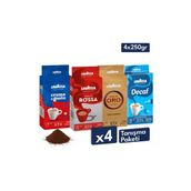 Lavazza Decaf My Easy Day Classico, Qualita Oro 100% Arabica, Crema E Gusto, Qualita Rossa Filtre Kahve 250 Gr | Dörtlü Avantajlı Paket