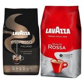 Lavazza Espresso Italiano Classıco Kavrulmuş Çekirdek Kahve 1 kg +Lavazza Qualita Rossa Çekirdek Kahve 1 kg - 1 Paket