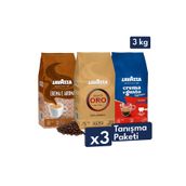 LavAzza Qualita Oro, Crema e Gusto, Crema e Aroma Çekirdek Kahve 1 Kg | 3'lü Avantajlı Paket
