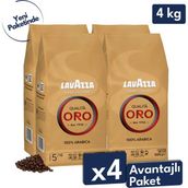 Lavazza Qualita Oro Espresso Çekirdek Kahve 3'lü Avantajlı Paket | 1 kg x 4 Paket - 4 kg