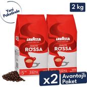 Lavazza Qualita Rossa Espresso Çekirdek Kahve 2'li Avantajlı Paket | 1 kg x 2 Paket - 2 kg