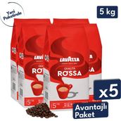 Lavazza Qualita Rossa Espresso Çekirdek Kahve 5'li Avantajlı Paket | 1 kg x 5 Paket - 5 kg