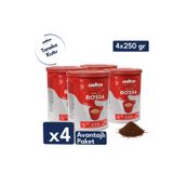 LavAzza Qualita Rossa Öğütülmüş Filtre Kahve Teneke Kutu | 4'lü Çok Avantajlı Paket