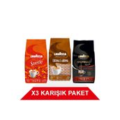 LavAzza Suerte + Crema E Aramo + Espresso Barista Gran Crema Çekirdek Kahve (1000gr) 3'Lü Paket
