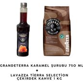 Lavazza Tierra Selection 1 kg Çekirdek Kahve ve Grande Terra Karamel Şurubu 750 ml