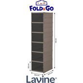 Lavine Fold&go Çok Amaçlı 6 Katlı Katlanabilir Taşınabilir Portatif Organizer Ayakkabılık "toprak" - Kahverengi