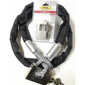 Lawrence Shop 2 Metre 14 mm Çelik Halat Yuma Kilit Motorsiklet Bağlama Halat Motosiklet Zincir Kılıflı
