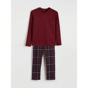 LC Waikiki Bordo Standart Kalıp Ekose Erkek Pijama Takımı