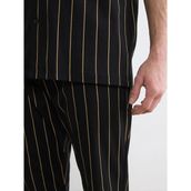 LC Waikiki Siyah Standart Kalıp Çizgili Penye Erkek Pijama Takım