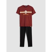 LC Waikiki Standart Kalıp Galatasaray Baskılı Erkek Pijama Takım (S6) - Kırmızı - XL