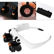 LCC Hardware Mall17X 21 Büyüteç Gözlük Büyüteç Lens Kuyumcu Izle Onarım ile 2 LED Işıkları ve 12 Lens