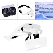 LCC Hardware Mall3.5x Ayarlanabilir Şarj Edilebilir Kafa Gözlük Büyüteç ile 2 LED Işıkları/usb Kablosu/5 Lens