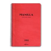 Le Color A4 Çizgili Kırmızı Manilla Ofis Defter