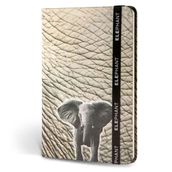 Le Color Kumaş Çizgili Lastikli Fil Defter