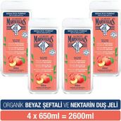 Le Petit Marseillais Beyaz Şeftali ve Nektarin 4x650 ml Duş Jeli
