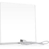 LED Işıklı Akrilik Yazı Tahtası – 20x20 cm Şeffaf Masaüstü Not Panosu, USB Bağlantılı, 7 Renkli Kalem ve Stand Dahil, Çocuklar İçin Eğlenceli Yazı Tahtası, Masa Dekoratif Ledli Işık Panosu (20x30 Cm)