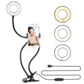 Led Ring Light Youtuber Makyaj Akrobat Led Halka Işık Kuaför, Halka Video ışığı, canlı aramalar için ışık kaynağı Lamba,Telefon Tutuculu stand ışıklı, ışık desteği sarı beyaz gün ışığı JD-01