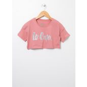 Lee Cooper 222LCG242006 Baskılı Koyu Somon Kız Çocuk T-shirt