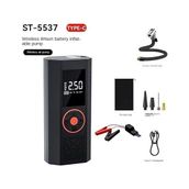Leerfei ST-5537 Dijital Hava Kompresörü ve Akü Takviye Cihazı 12000MAH – Oto Lastik Şişirme, LED Işık, Sos, Taşınabilir Hava Pompası Jump Starter