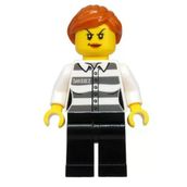 Lego CTY1129 Police Jail Prisoner 50382 Prison Stripes Mini Figür