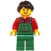 Lego HOL038 Overalls Farmer Female Mini Figür
