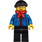 Lego HOL090 Winter Holiday Train Station Bus Driver Mini Figür
