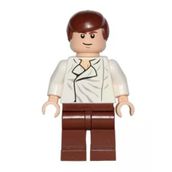 Lego SW0278 Star Wars Han Solo White Shirt With Wrinkles on Front Minifigür