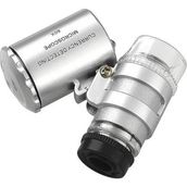Leidory 60X Mini Cep Mikroskop Led+Uv Işık Kuyumcu Antikacı Büyüteç 9882