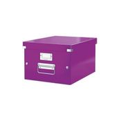Leitz 60440062 Click Store Wow Metalik Mor Orta Boy Saklama Kutusu