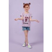 Lela 6211027 Lila Kız Çocuk T-shirt