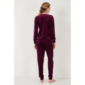 Lela Standart Fit Bisiklet Yaka Yumuşak Kadife Pijama Takımı Bayan PİJAMA TAKIMI 6094202