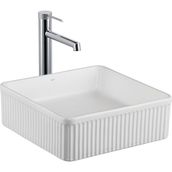 Lena E-W1003MB Beyaz Tezgahüstü Lavabo