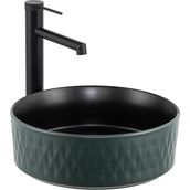 Lena E-W5001YS Mat Yeşil Siyah Tezgah Üstü Lavabo