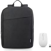 LENOVO B210 GX40Q17225 Siyah 15.6" Laptop Sırt Çantası &Lenovo 300 GY51L15677 Optik Kablosuz Beyaz M