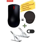 Lenovo Mouse Kablosuz GY51L52638 Kamera Kapatıcı, Laptop Standı, Bilek Destekli Mousepad, - Çok Renkli
