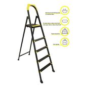 Leo Eurostep Siyah Merdiven 4+1 Basamak