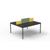 Less İkili Çalışma Ofis Masası, Siyah, 140 Cm