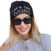 Let's Get Weird Yazılı Kadın Erkek Unisex Siyah Bere