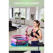 Letsii Esnek Pilates Çemberi Vücut Şekillendirme ve Kas Güçlendirme Aleti - Çok Renkli