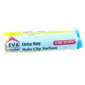 Leva House 55x60 cm 10 Adet Sarı Büzgülü Limon Kokulu Orta Boy Çöp Torbası