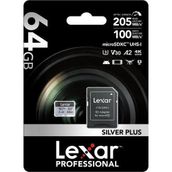 Lexar Professional 64 GB 205 MB/s Silver Plus Mikro SD Hafıza Kartı